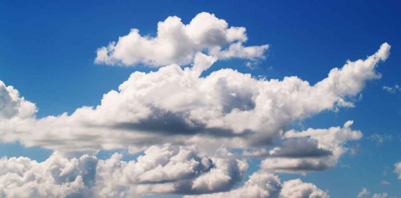Some clouds in the sky